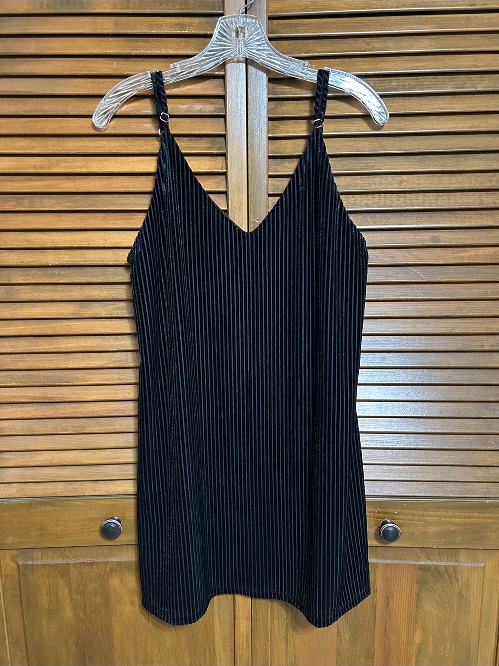 Wild Fable Ribbed Textured Velvet V-Neck Mini Dress Size M - Picture 6 of 6